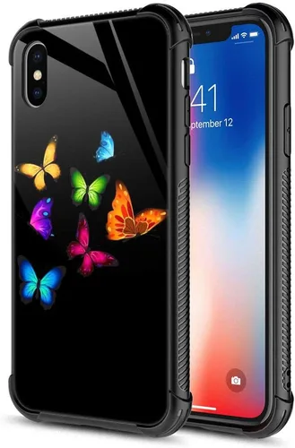 Vista 12 de Funda para iPhone Xs Max, de cristal templado 9H para iPhone Xs Max, diseño a prueba de golpes, antirrayones, para Apple iPhone Xs Max de 6.5