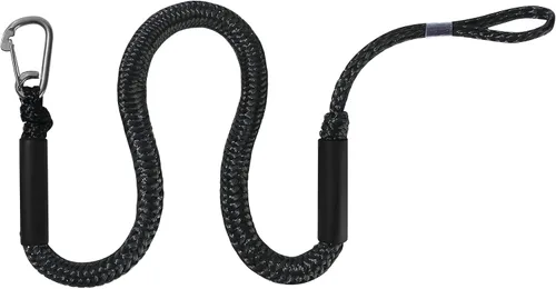 Vista 2 de Líneas de muelle elástico para barcos, líneas de amarre marinas, cuerda de barco para acoplamiento con bucle y accesorios de clip para moto