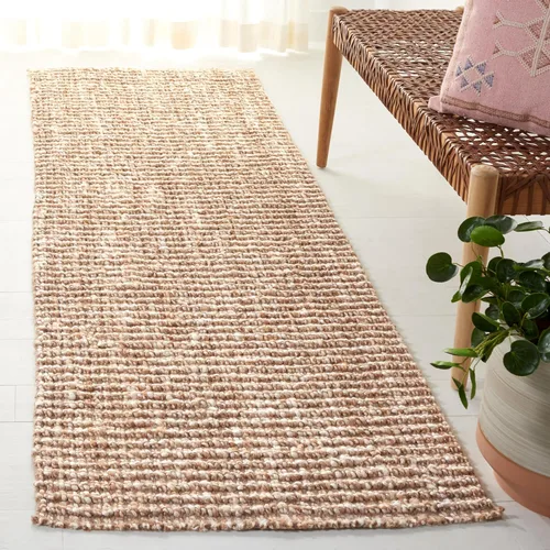 Vista 9 de SAFAVIEH Alfombra 2x3 - Colección de fibra natural - Marrón, yute hecho a mano, estilo granja, textura gruesa de pelo grueso (NF447D)