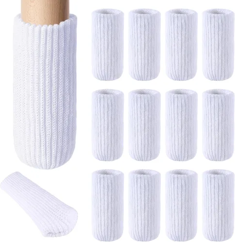 Vista 13 de 8 PCs Calcetines para Patas de Muebles - Calcetines Negros de Alta Elasticidad para Muebles, Protectores de Piso de Patas de Silla Tejidos, Juego