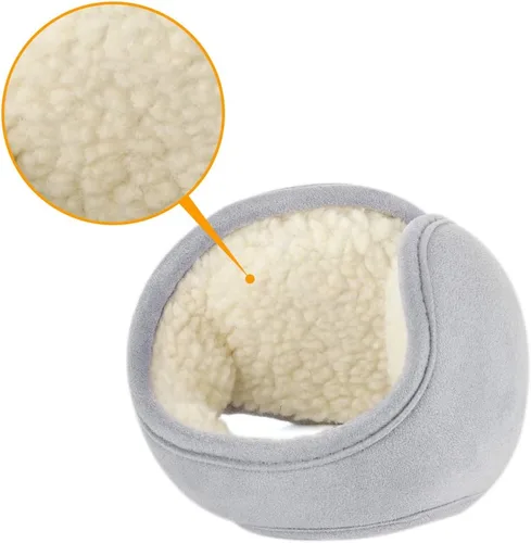 Vista 2 de uxcell Orejeras plegables de punto de vellón para mujer, para invierno
