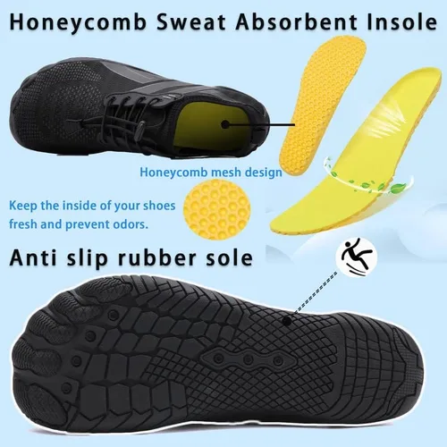 Vista 5 de Zapatos de agua para hombre y mujer, zapatos descalzos de secado rápido, deportes al aire libre para natación, piscina, playa, surf, caminar, agua