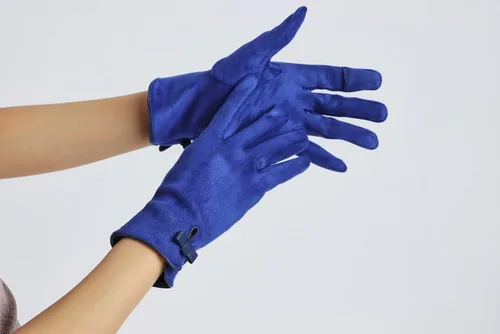 Vista 71 de Sahabowi Guantes de cuero para clima frío Manopla de lana cálida de invierno para mujeres
