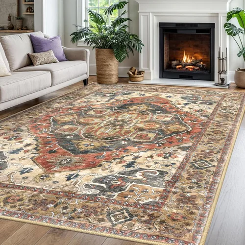 Vista 125 de SIILOOM Alfombra lavable de 2 x 3 pies, alfombra suave color taupe ceniza para entrada, tapete antideslizante para puerta de interior, tapete