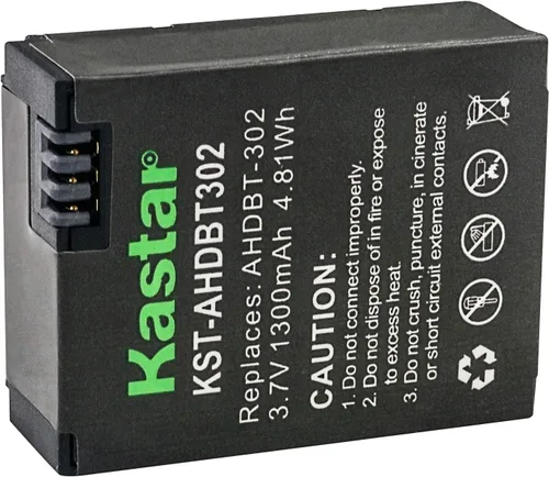 Vista 2 de Kastar Batería GOPRO3 (paquete de 3) + cargador triple USB LCD de repuesto para GoPro HD HERO3, HERO3+, AHDBT-302 y GoPro AHDBT-201, AHDBT-301