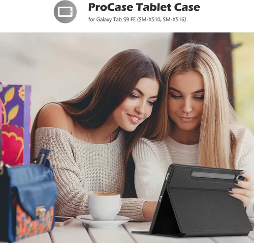 Vista 7 de ProCase Funda inteligente para Galaxy Tab S10 Lite/S10 FE/ S9 FE de 10.9 pulgadas con soporte para S Pen y funda rígida con soporte para S Pen