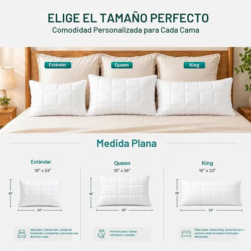 Vista 5 de Nuzzle - Almohada de enfriamiento ajustable para dormir de lado, almohada de cama de tamaño estándar de lujo colección hotel - Mejor almohada