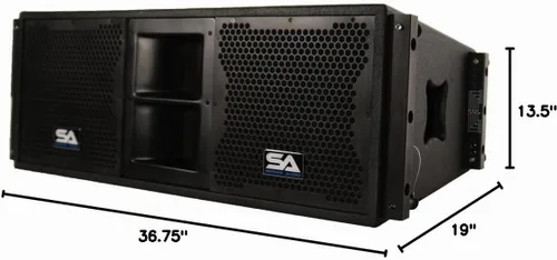 Vista 7 de Seismic Audio - SALA-210-Pair - Par de altavoces pasivos de 2x10 Line Array con controladores de compresión duales - Banda PA/DJ Live Sound