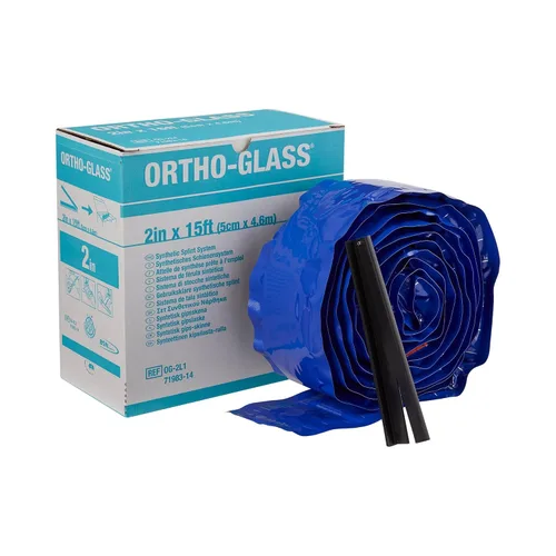 Vista 2 de Ortho-Glass OG-2L2 - Rollo de férula acolchada de fibra de vidrio de 2" x 15 pies, color blanco