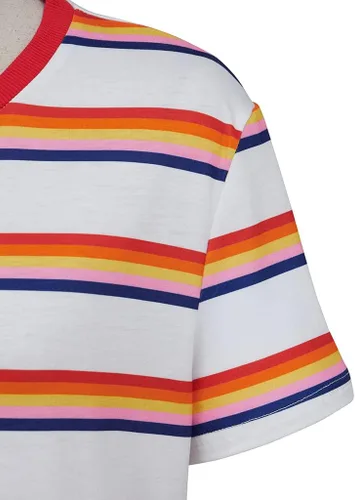 Vista 7 de Max Mayfield - Disfraz de arco iris, camiseta de Max Mayfield, camisa a rayas, camiseta de manga corta
