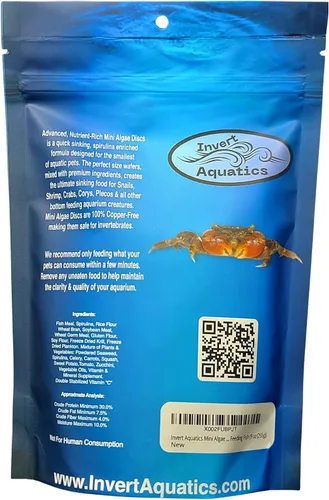 Vista 2 de Mini discos de algas - Dieta de hundimiento para caracoles, camarones y peces de alimentación inferior (9 oz (255 g))