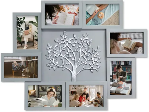 Vista 4 de Jerry & Maggie Marcos de fotos de collage para decoración de pared para el hogar, marcos de fotos de árbol familiar para pared, marco de fotos de 4