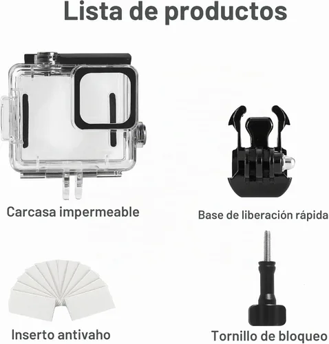 Vista 7 de OKFUN Funda protectora de buceo impermeable para Go Pro Hero 4K, 196 pies/196.9 ft, carcasa duradera para buceo subacuático, esnórquel, surf