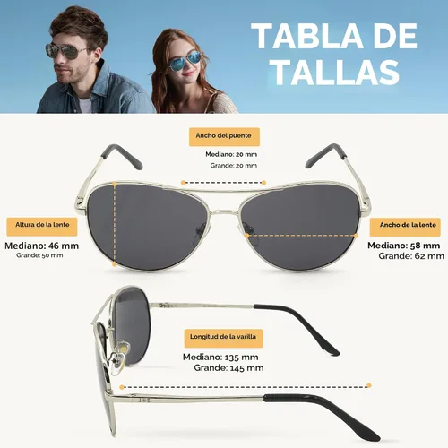 Vista 8 de J+S Military Style Polarized Aviator Sunglasses, for Men/Women Marco negro/ lente negro