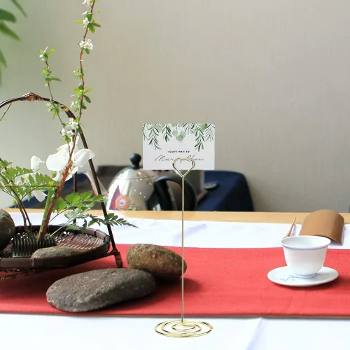 Vista 3 de Jofefe 10 unidades de 8.6 pulgadas de alto, soporte para tarjetas de mesa, soporte para números de mesa, soportes de números de mesa