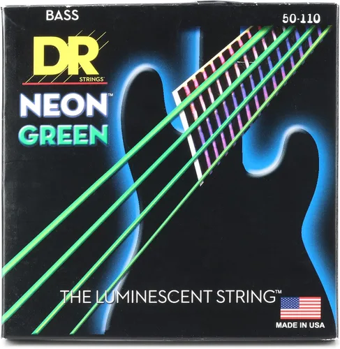 Vista 25 de DR Strings NEON - Cuerdas para bajo eléctrico, 0.045-.105, medianas, color rojo