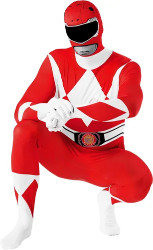 Vista 4 de Morphsuits Red Power Ranger Costume Adult Men, Power Ranger Costume Adult, Funny Costumes for Adults