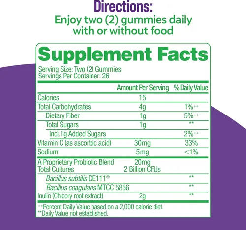 Vista 7 de Culturelle Probióticos 4 en 1 para mujeres para salud digestiva y vaginal con gomitas probióticas diarias para hombres y mujeres, salud digestiva
