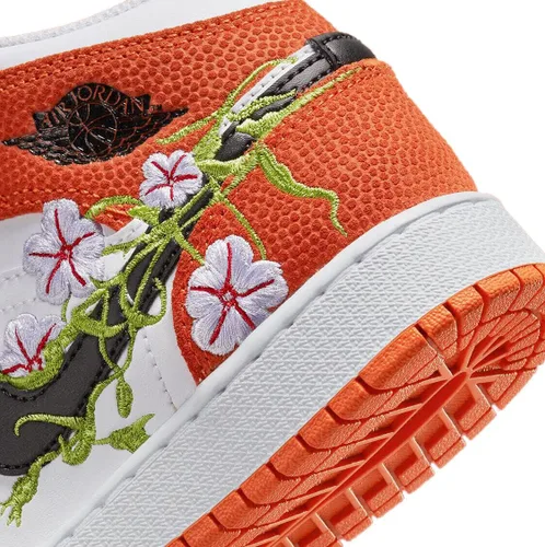 Vista 7 de Jordan Youth Air 1 Mid DQ8390 100 Baloncesto Blossom - Talla 7Y