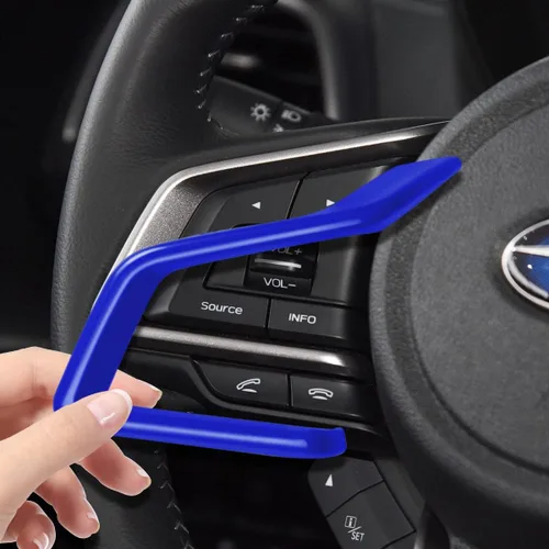 Vista 3 de Auovo Funda de Volante y Tapa de Consola Central para Subaru Crosstrek Outback Legacy Accesorios 2018-2026 para Subaru Impreza 2017-2026/19-26 Azul
