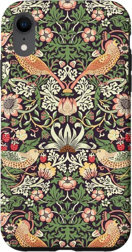 Vista 25 de Funda con diseño Art Nouveau para iPhone 16, diseño de ladrón de fresas William Morris