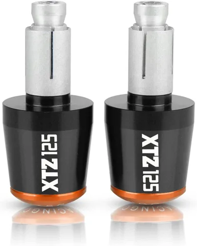 Vista 13 de Extremos de barra de manillar de motocicleta para XTZ125 XTZ 125 2021 2022 2023 78 pulgadas 0.866 in, tapones antivibración plateados