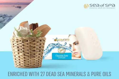 Vista 2 de Jabón de glicerina, enriquecido con 27 minerales del Mar Muerto y aceites puros que son esenciales para mantener tu piel saludable.