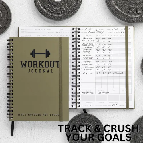 Vista 5 de El Diario de Fitness Definitivo para Rastrear y Cumplir Tus Metas de Gimnasio - Planificador Detallado de Entrenamientos y Libro de Registro Para