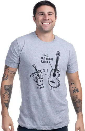 Vista 2 de Uke, I am Your Father Camiseta divertida de ukelele Musician Saying, camiseta de guitarra y música de juego de palabras para hombre
