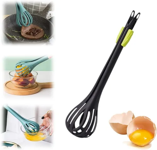 Vista 13 de Clip de comida 2 en 1 y batidor de huevos, batidor de huevos multifunción 2023, licuadora manual de clip de pan, clip de pan de plástico de mano