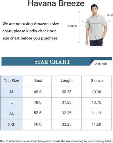 Vista 7 de Havana Breeze Camisas hawaianas de seda y algodón con botones para hombre, estilo casual, tropical, para la playa