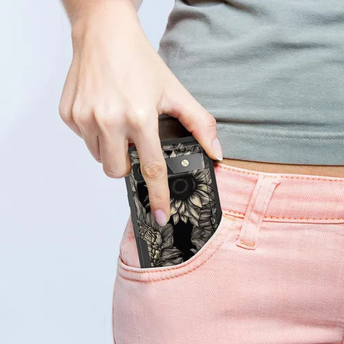 Vista 18 de Funda para Pixel 6A, funda protectora híbrida de doble capa resistente a prueba de golpes de policarbonato duro de silicona suave TPU para Google
