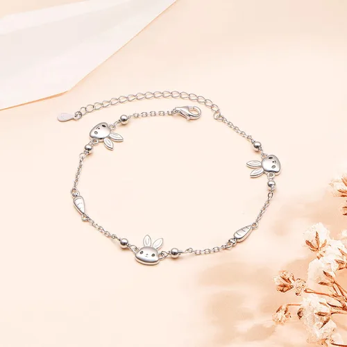 Vista 2 de Ladytree Pulsera de plata de ley 925 para mujer, con bonito dije de pulpo, pulsera ajustable, joyería de océano, regalos para adolescentes, niñas