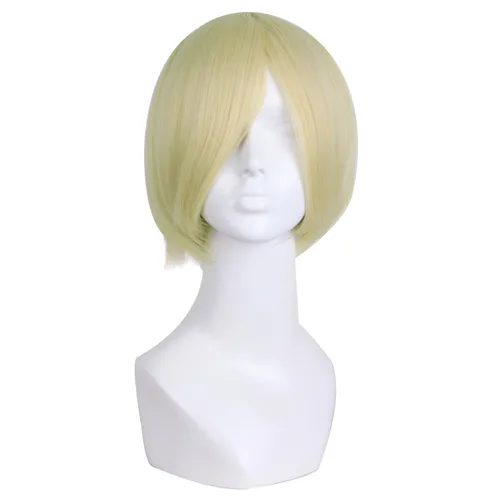 Vista 6 de Peluca corta recta de Cosplay, disfraz, fiesta, MapofBeauty , Negro
