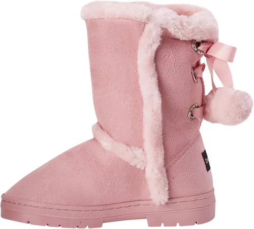 Vista 2 de bebe Girls Fur Trim Winter Boots with Back Lace Pom-Poms (ToddlerLittle GirlBig Girl)