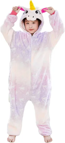 Vista 11 de Mameluco de unicornio para pijamas de animales, cosplay, disfraz unisex de Halloween