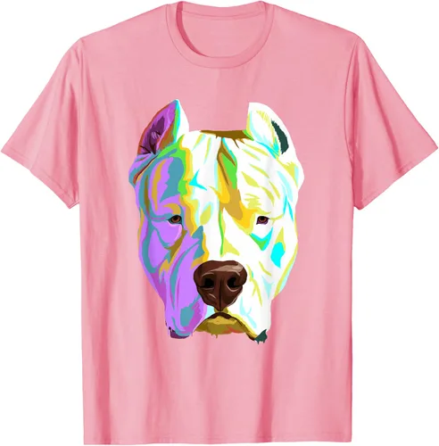 Vista 106 de Colorida camiseta Dogo Argentino, Negro, S