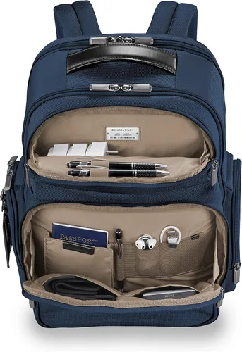 Vista 5 de Briggs & Riley Mochila Work, Azul Marino, Large Cargo Backpack, Work Mochila de carga grande