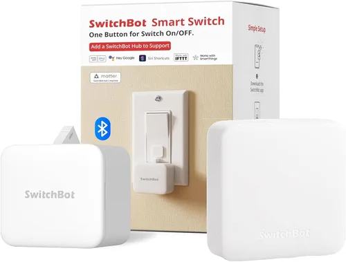 Vista 14 de Switchbot Empujador de botón de interruptor inteligente (Bluetooth): Fingerbot para interruptor basculante/botones unidireccionales, control