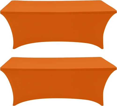 Vista 22 de Eurmax USA - Manteles rectangulares ajustables de elastano de 4 pies, mantel elástico para bodas, eventos o para decorar la mesa del patio