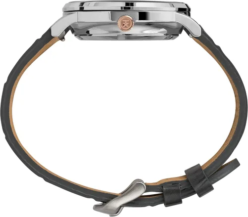 Vista 2 de Timex Waterbury - Correa de cuero automático para hombre 1575in acero inoxidable 20 relojes casuales