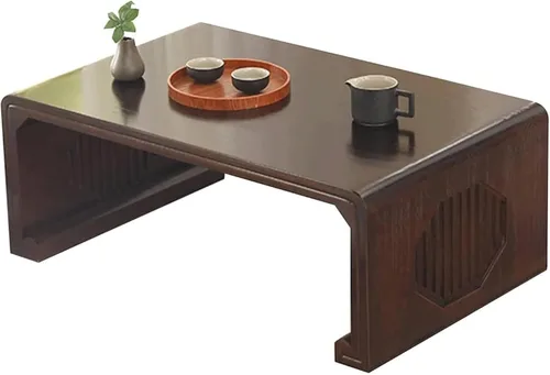Vista 5 de Mesa de Centro Mesa de centro de madera maciza, moderna y simple, pequeña, mesa de comedor, escritorio de estudio, balcón, mesa de té, fácil de Cejas