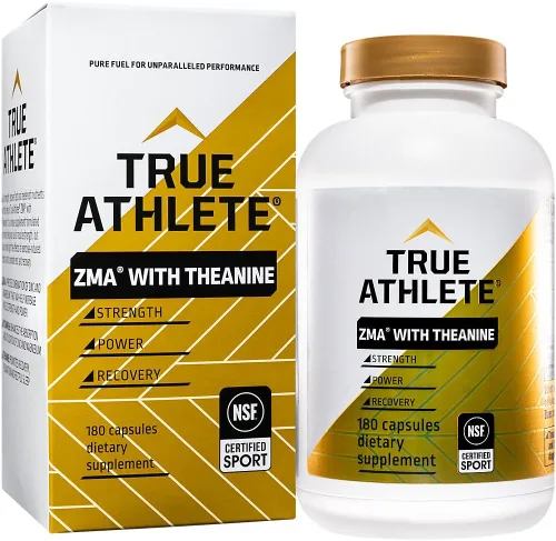 Vista 8 de True Athlete ZMA + L - Cápsulas de teanina, zinc, magnesio y vitamina B6 suplemento para hombres y mujeres activos, apoya la recuperación
