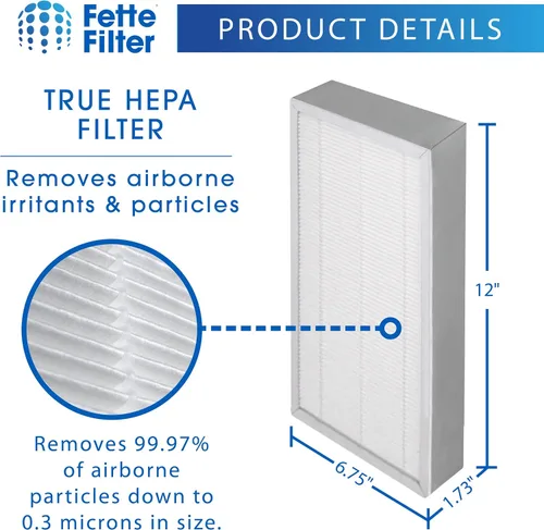 Vista 7 de Fette Filter - 4 filtros HEPA verdaderos compatibles con 3M Filtrete F1 Filtro de repuesto para purificador FAP-C01-F1, FAP-T02-F1, FAP-C01BA-G1