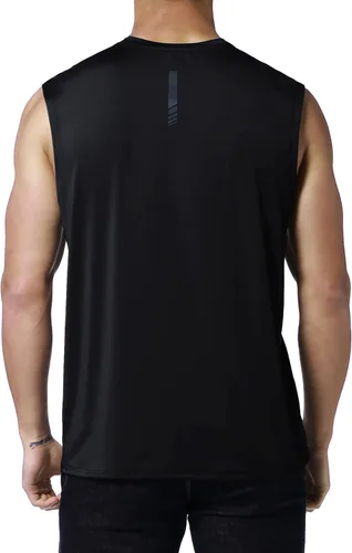 Vista 3 de EZRUN Camisetas sin mangas de entrenamiento para hombre de secado rápido para músculos, natación, gimnasio, fitness, correr, playa