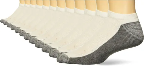 Vista 22 de Hanes - Calcetines para hombre, calcetines X-Temp acolchados de corte bajo, paquete de 12 Negro - Paquete de 12