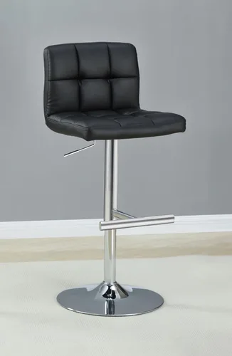 Vista 2 de Taburete de bar ajustable Coaster 29" negro y cromado 102554