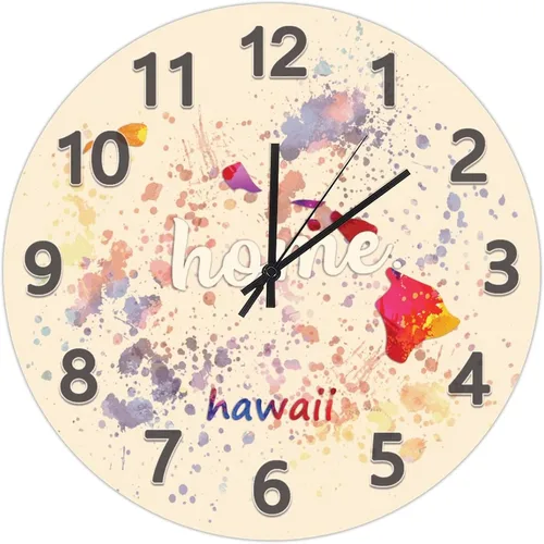 Vista 12 de UFunhome Reloj de pared con mapa del estado de Nevada, acuarela, Estados Unidos, reloj redondo de madera, funciona con pilas, silencioso, sin