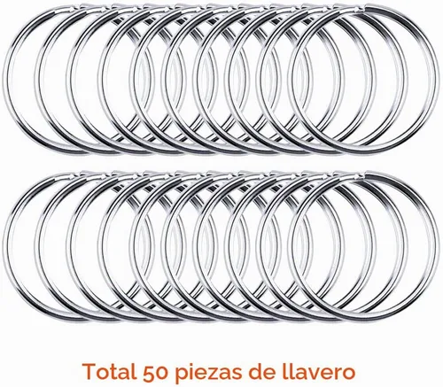 Vista 3 de PAXCOO 100 ganchos para llavero con llaveros (tamaño grande)