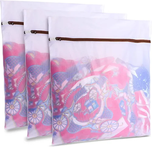 Vista 19 de GOGOODA - 3 bolsas de malla para lavandería, bolsas para lavado de prendas delicadas, lencería, medias